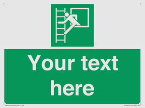 Custom Emergency Escape Ladder Sign